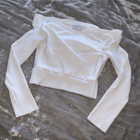 Fashion Nova Tops - White Off The Shoulder Top